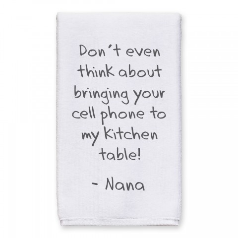 No Cell Phones Tea Towel