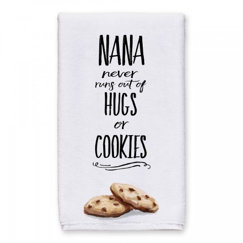 Never Run Out of Hugs or Cookies Tea Towel
