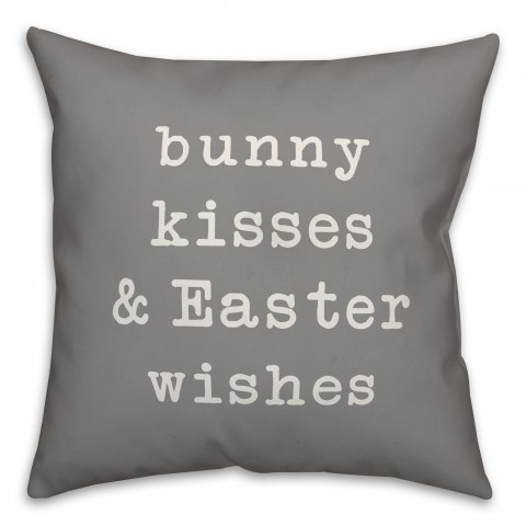 Bunny Kisses and Easter Wishes Pillow