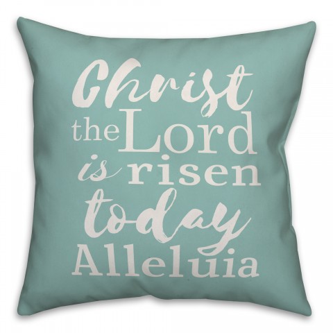 Christ the Lord is Risen Script Pillow