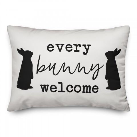Every Bunny Welcome 14x20 Spun Poly Pillow