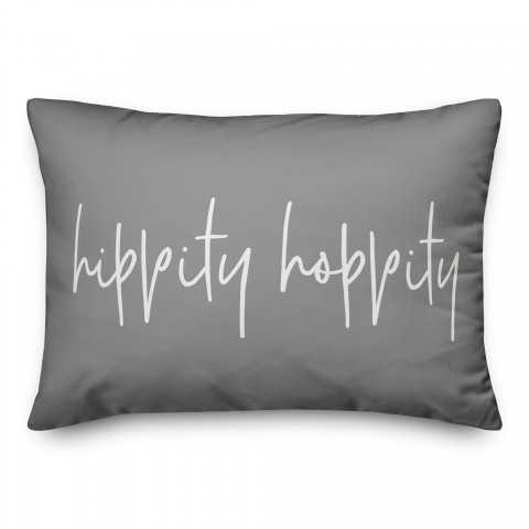 Script Hippity Hoppity Spun Poly Pillow