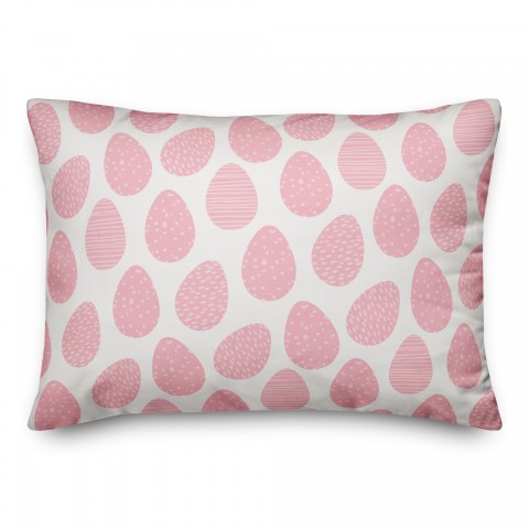 Easter Egg Pattern Spun Poly Pillow