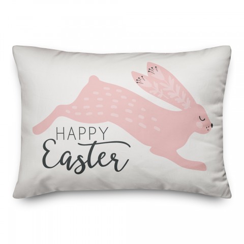 Leaping Rabbit Spun Poly Pillow