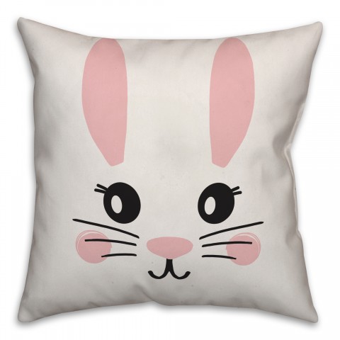 Simple Bunny Face Pillow