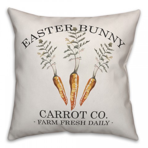 Easter Bunny Carrot Co Pillow