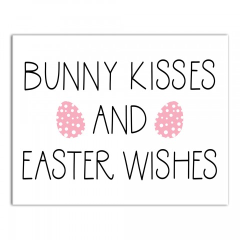 Bunny Kisses and Easter Wishes Wall Art