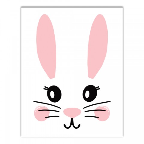Simple Bunny Face Wall Art