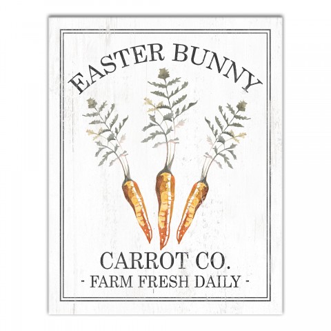 Easter Bunny Carrot Co Wall Art