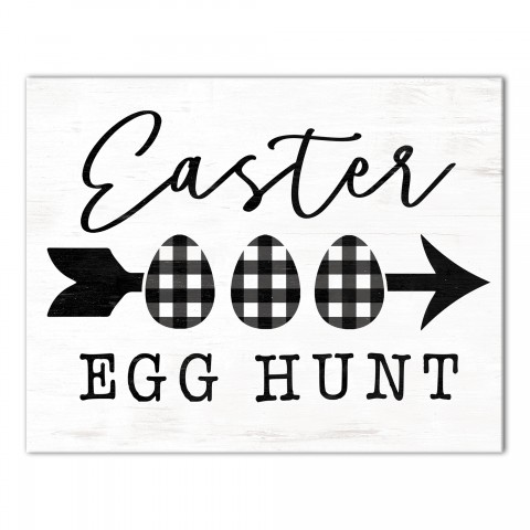 Buffalo Check Easter Egg Hunt Wall Art