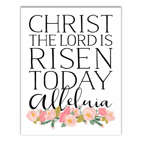 Christ the Lord is Risen Floral Wall Art