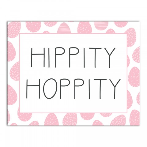 Hippity Hoppity Easter Egg Pattern Wall Art