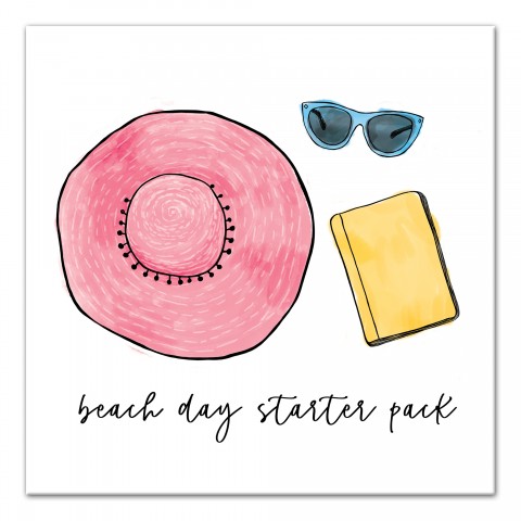 Beach Day Starter Pack 16x16 Canvas Wall Art