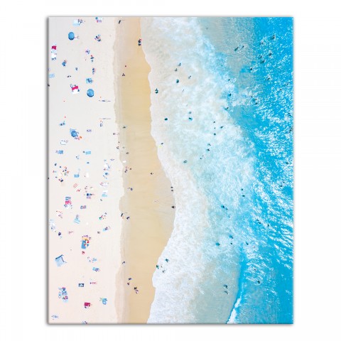 Birds Eye Beach View 16x20 Canvas Wall Art