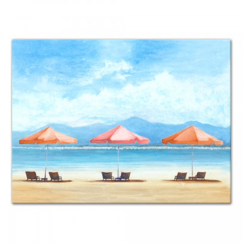 Umbrella Row 30x40 Canvas Wall Art