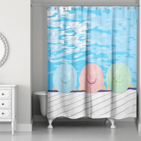 Sun Bathing Beauties 71x74 Shower Curtain