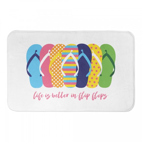 Life is Better in Flip Flops 34x21 Bath Mat