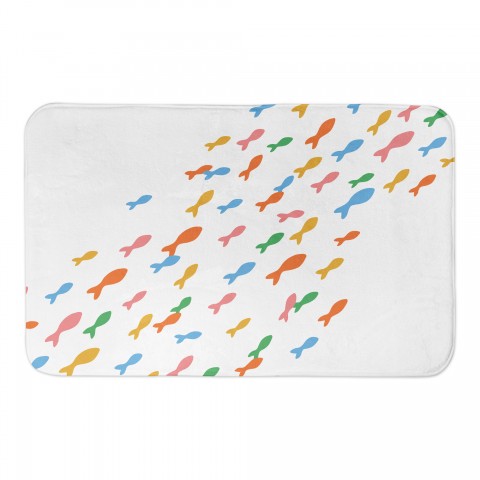 Colorful School of Fish 34x21 Bath Mat