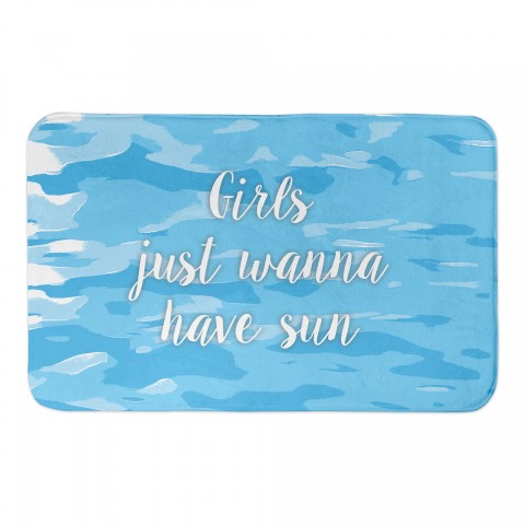 Girls Just Wanna Have Sun 34x21 Bath Mat