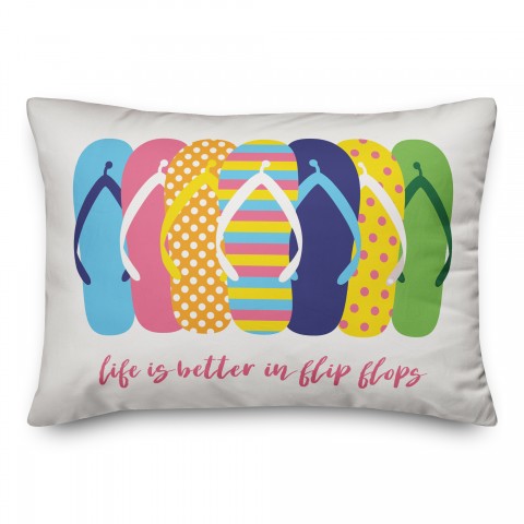 Life is Better in Flip Flops Pillow