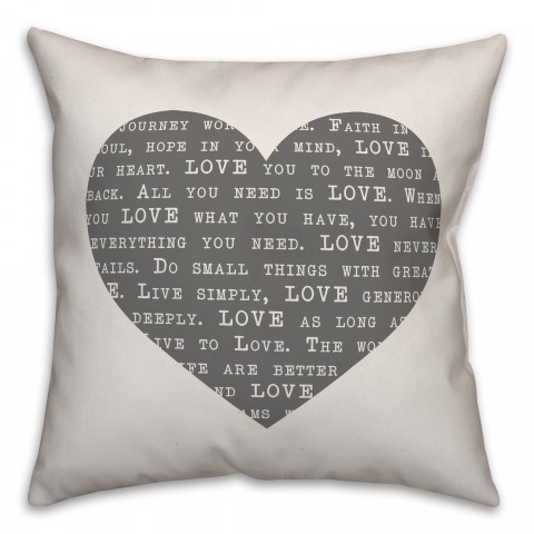 Love Definition Heart Pillow
