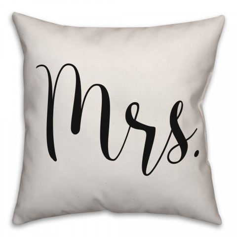 Mrs Script Pillow