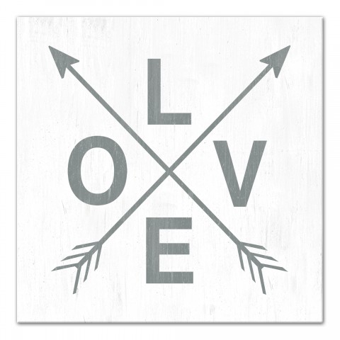 Love Arrows 16x16 Canvas Wall Art