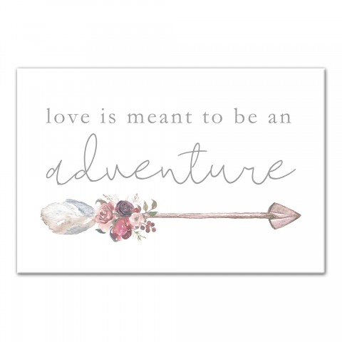 Love is an Adventure 16x24 Canvas Wall Art