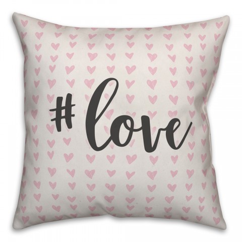 Hashtag Love Spun Poly Pillow