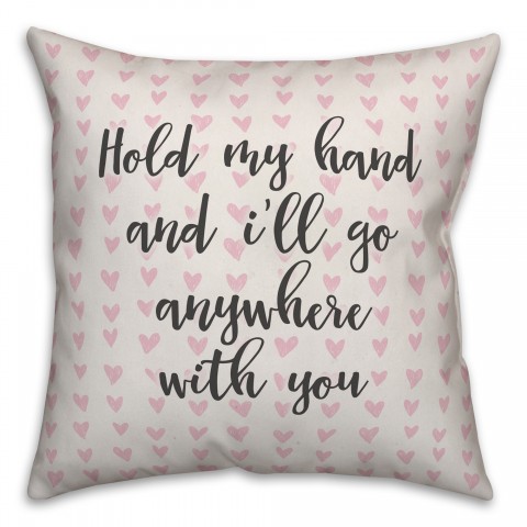 Hold My Hand Spun Poly Pillow