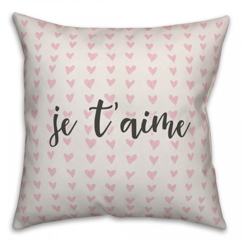 Je T'aime Spun Poly Pillow