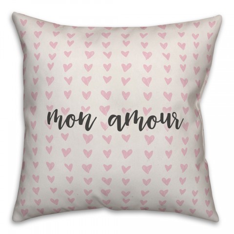 Mon Amour Spun Poly Pillow