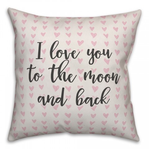 I Love You To The Moon And Back Spun Poly Pillow