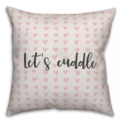 Let's Cuddle Spun Poly Pillow Cover