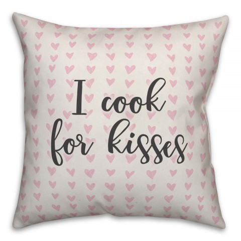 I Cook For Kisses Spun Poly Pillow Cover