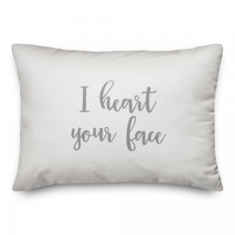 I Heart Your Face  Pillow