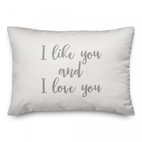 I Like You & I Love You  Pillow