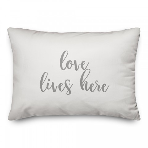 Love Lives Here  Pillow