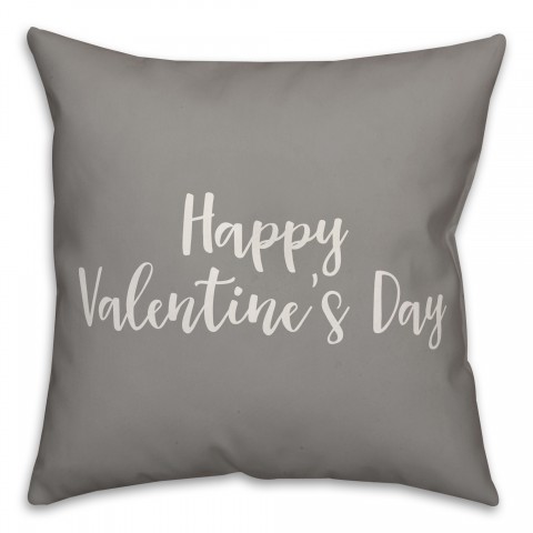 Happy Valentine's Day 16x16 Spun Poly Pillow Cover