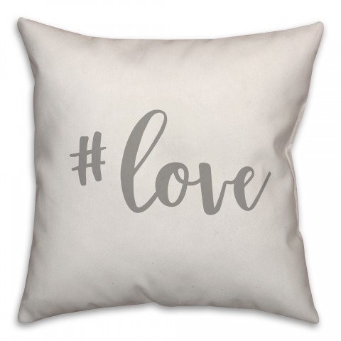 Hashtag Love You 16x16 Spun Poly Pillow Cover