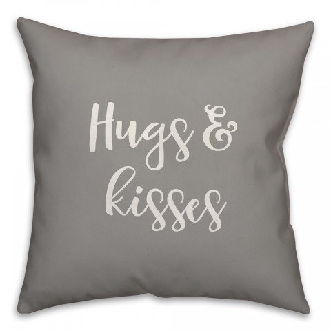 Hugs & Kisses 16x16 Spun Poly Pillow Cover