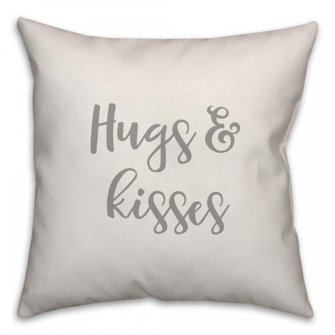 Hugs & Kisses 16x16 Spun Poly Pillow Cover