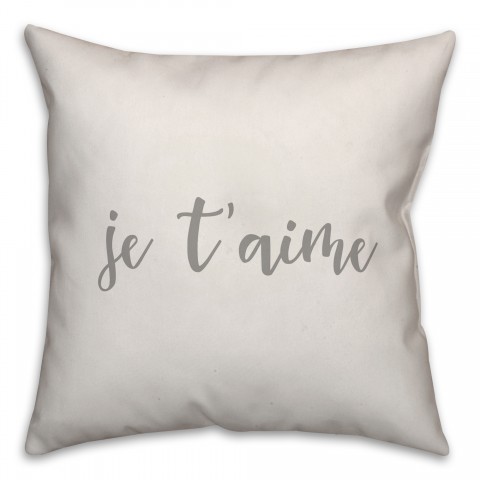 Je T'Aime 16x16 Spun Poly Pillow Cover