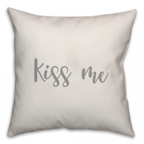 Kiss Me 16x16 Spun Poly Pillow Cover