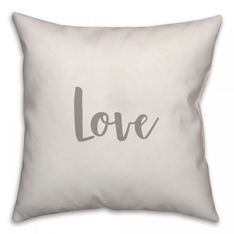 Love 16x16 Spun Poly Pillow Cover