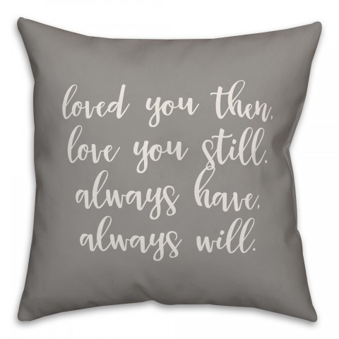 Love Never Gives Up 16x16 Spun Poly Pillow Cover
