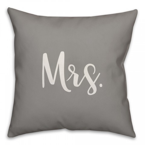 Mrs. 16x16 Spun Poly Pillow Cover