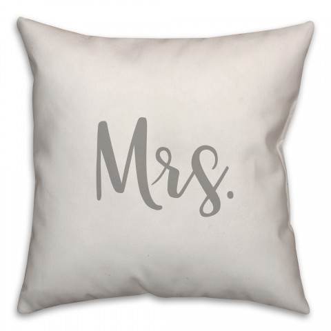 Mrs. 16x16 Spun Poly Pillow Cover