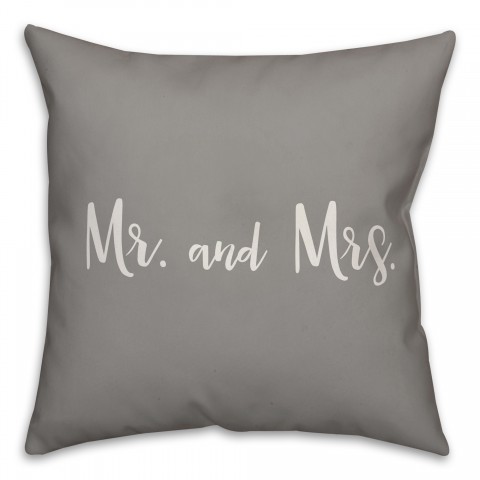 Mr. and Mrs. 16x16 Spun Poly Pillow Cover