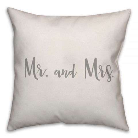 Mr. and Mrs. 16x16 Spun Poly Pillow Cover